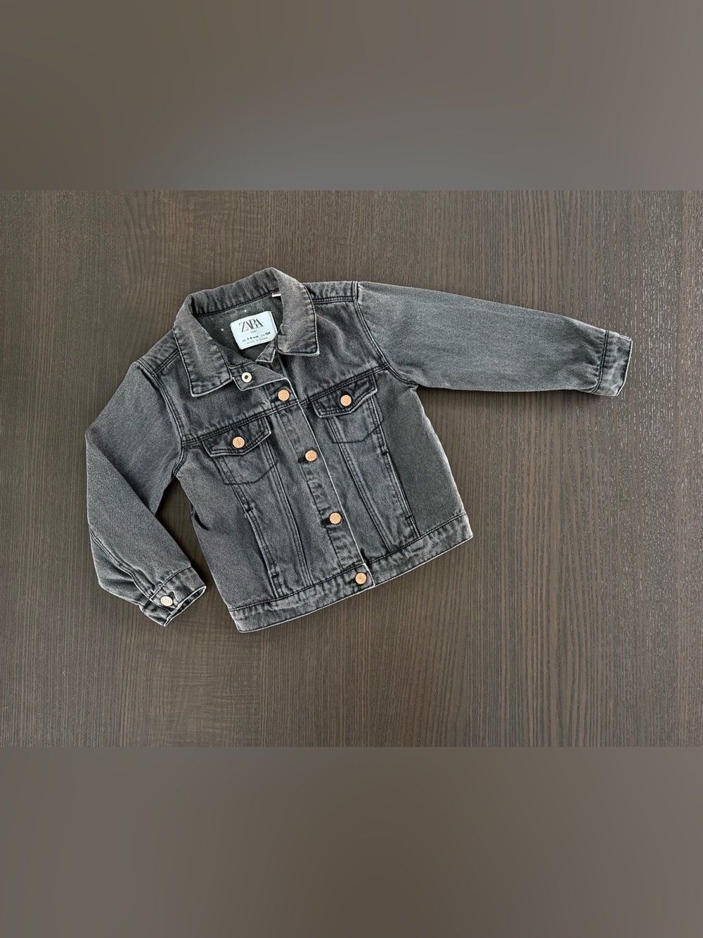 Zara Kids Charcoal Grey Denim Jacket